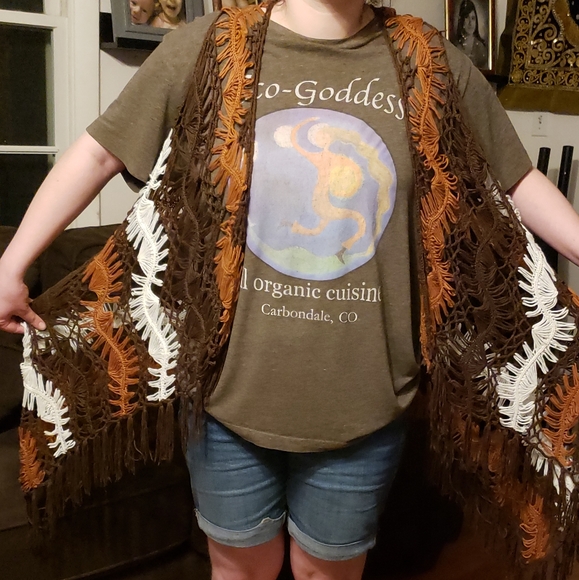 DONATED Rue21 Boho Hippie Vest/Kimono SO CUTE! - Picture 6 of 8